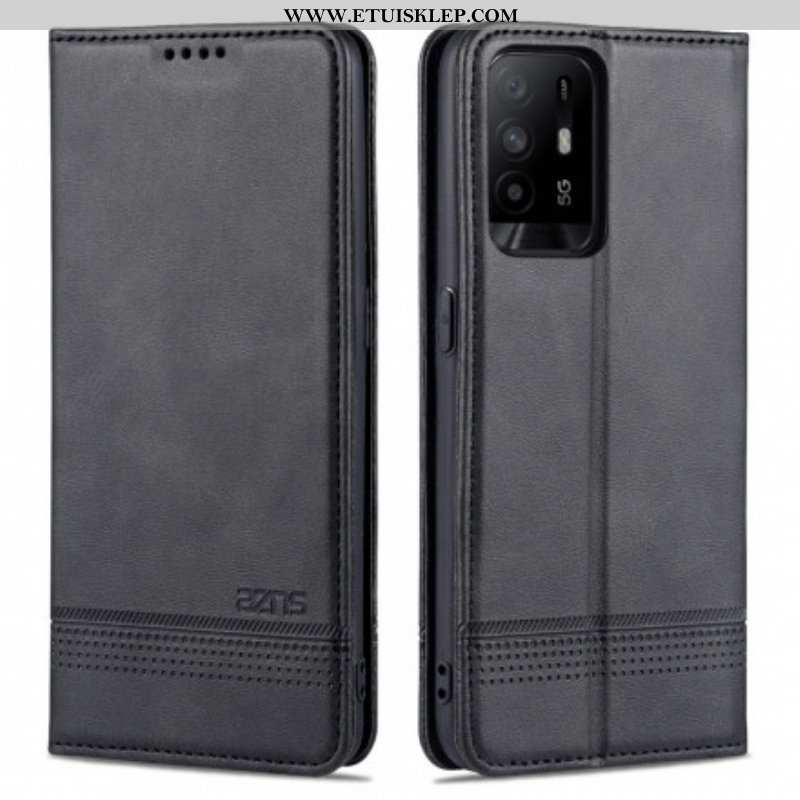 Etui Na Telefon do Oppo A94 5G Etui Folio Stylizacja Skóry Azns